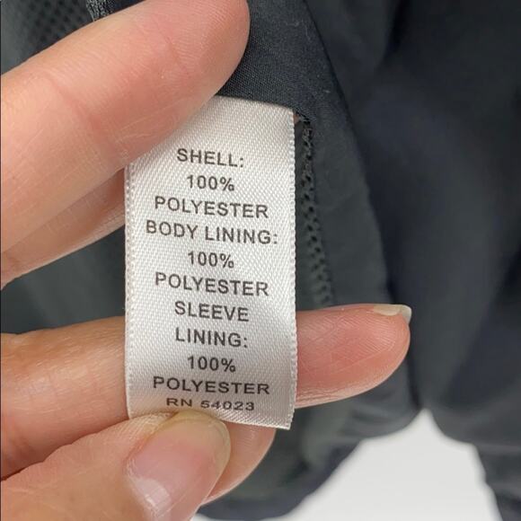 Banana Republic polyester black zip up jacket classic lightweight size XL - Picture 6 of 8